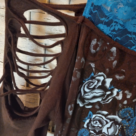 Ransom women's Tank with Cold Shoulder Sleeve Size 1X. Sku t1 - Picture 2 of 6